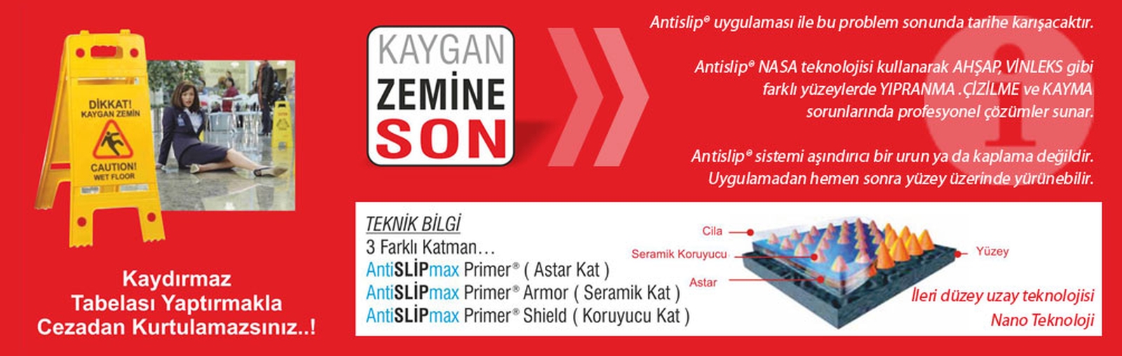 AntiSLIP® kaydırmaz zemin uygulaması